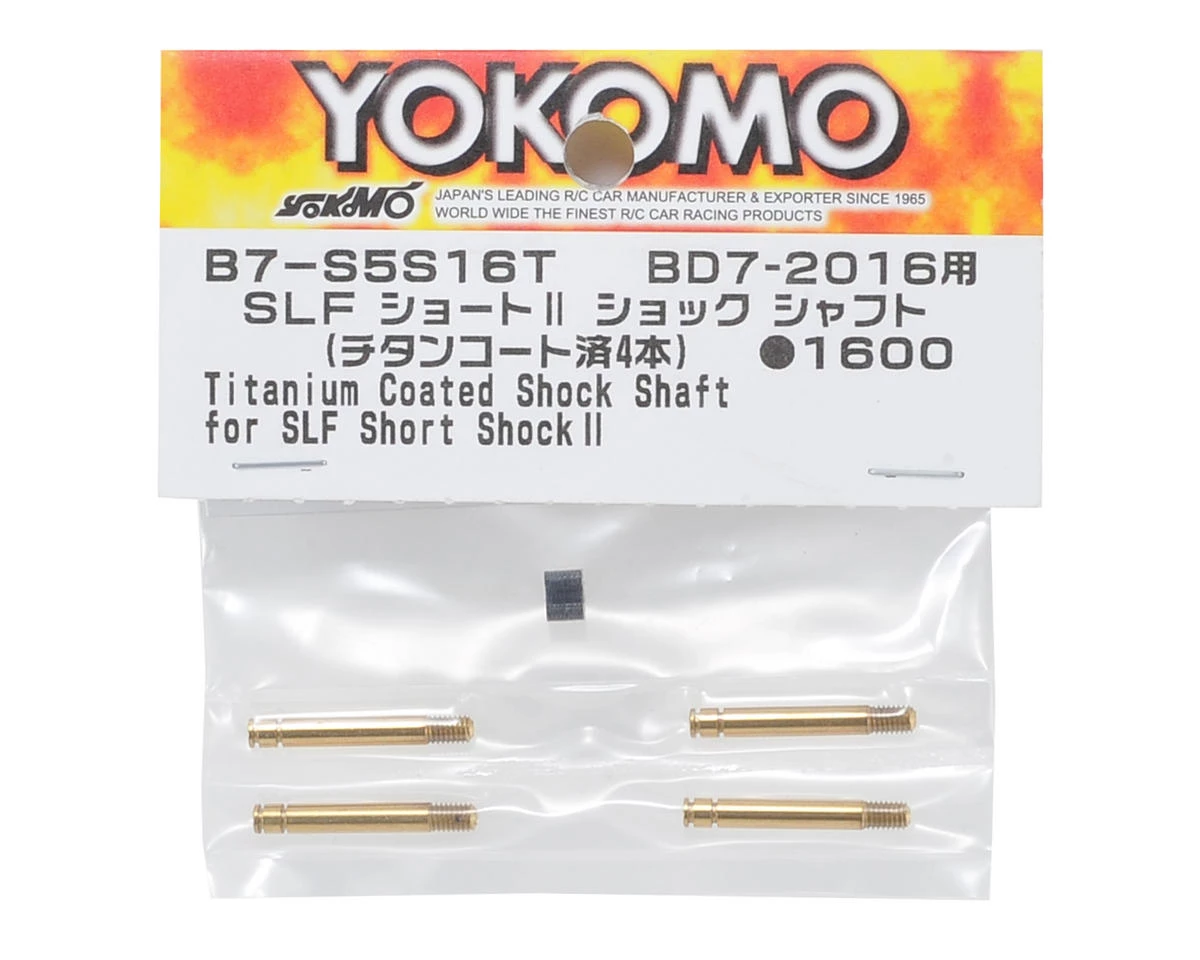 Yokomo Ti-Carbide Shock Shaft Set (4) (for SLF Short Shock II) 2 Yokomo Ti-Carbide Shock Shaft Set (4) (for SLF Short Shock II) - Image 2
