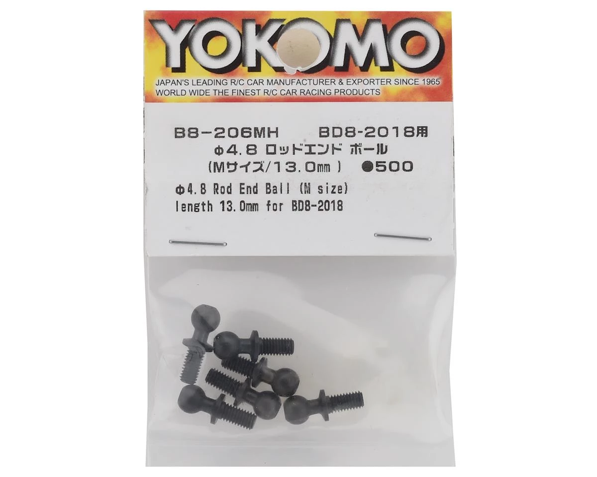 Yokomo BD8 2018/2019 Rod End Ball Set (6) (4.8mm/13mm) 2 Yokomo BD8 2018/2019 Rod End Ball Set (6) (4.8mm/13mm) - Image 2