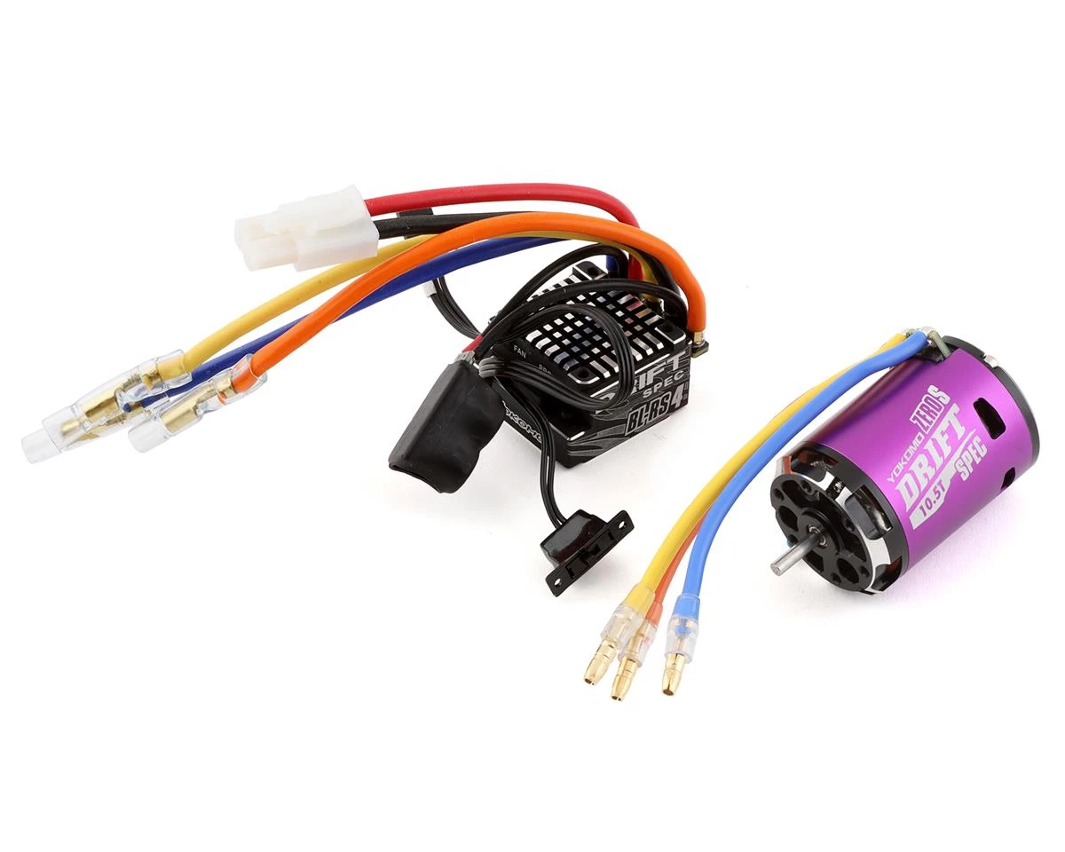 Yokomo BL-RS4 Drift Spec Sensored Brushless ESC/Zero S Drift Spec Motor Combo (10.5T) (Purple) 1 Yokomo BL-RS4 Drift Spec Sensored Brushless ESC/Zero S Drift Spec Motor Combo (10.5T) (Purple)