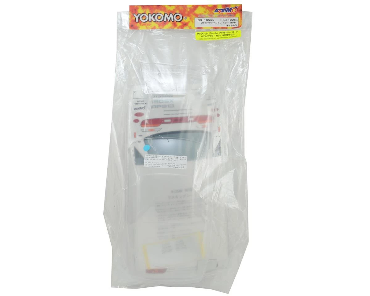 Yokomo Nissan 180SX Street Version Drift Body Set (Clear) 2 Yokomo Nissan 180SX Street Version Drift Body Set (Clear) - Image 2