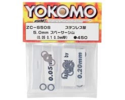Yokomo 5x8mm Spacer Shim Set (0.05, 0.1 & 0.2mm)
